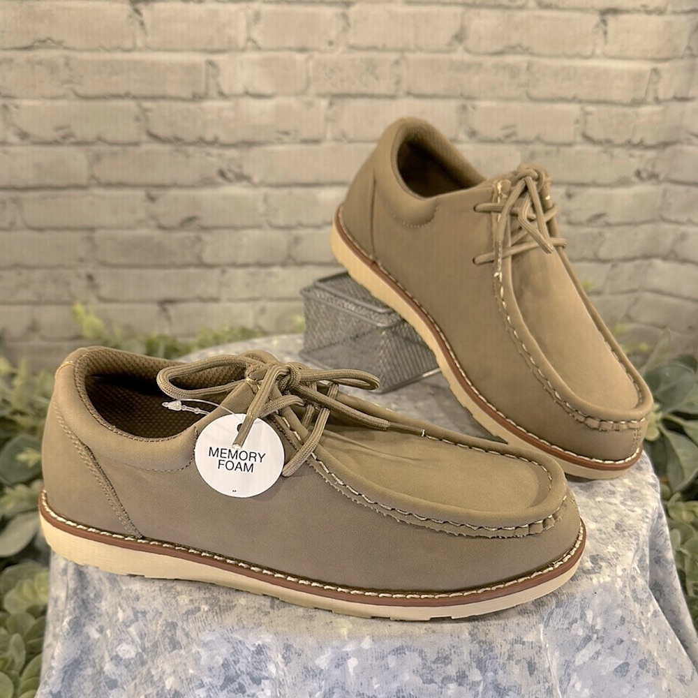 SONOMA “Zeke” Mushroom Stitch Moc Lace-up Casuals Boys 2M⭐️NWT & NIB